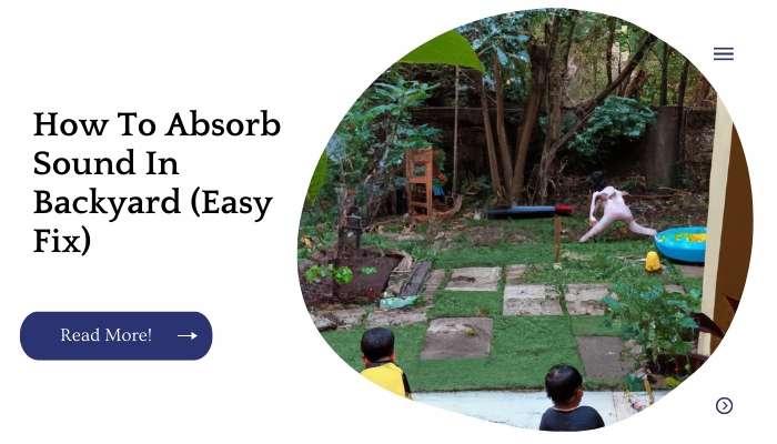 How To Absorb Sound In Backyard Easy
