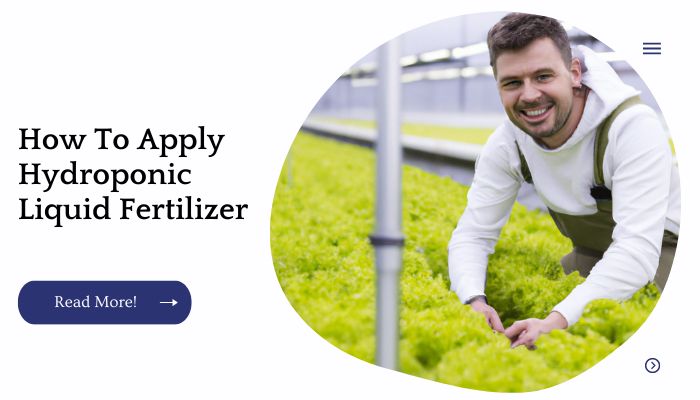 How To Apply Hydroponic Liquid Fertilizer