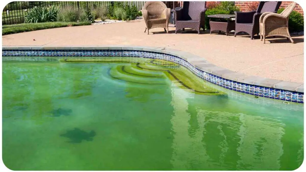 green water in a pool