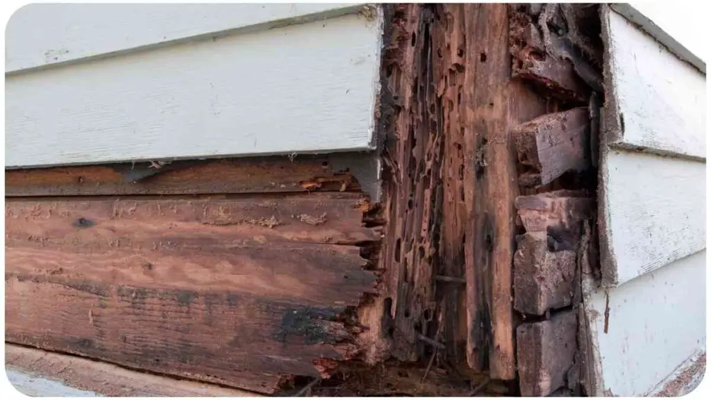 an old wooden window frame on the side of a house